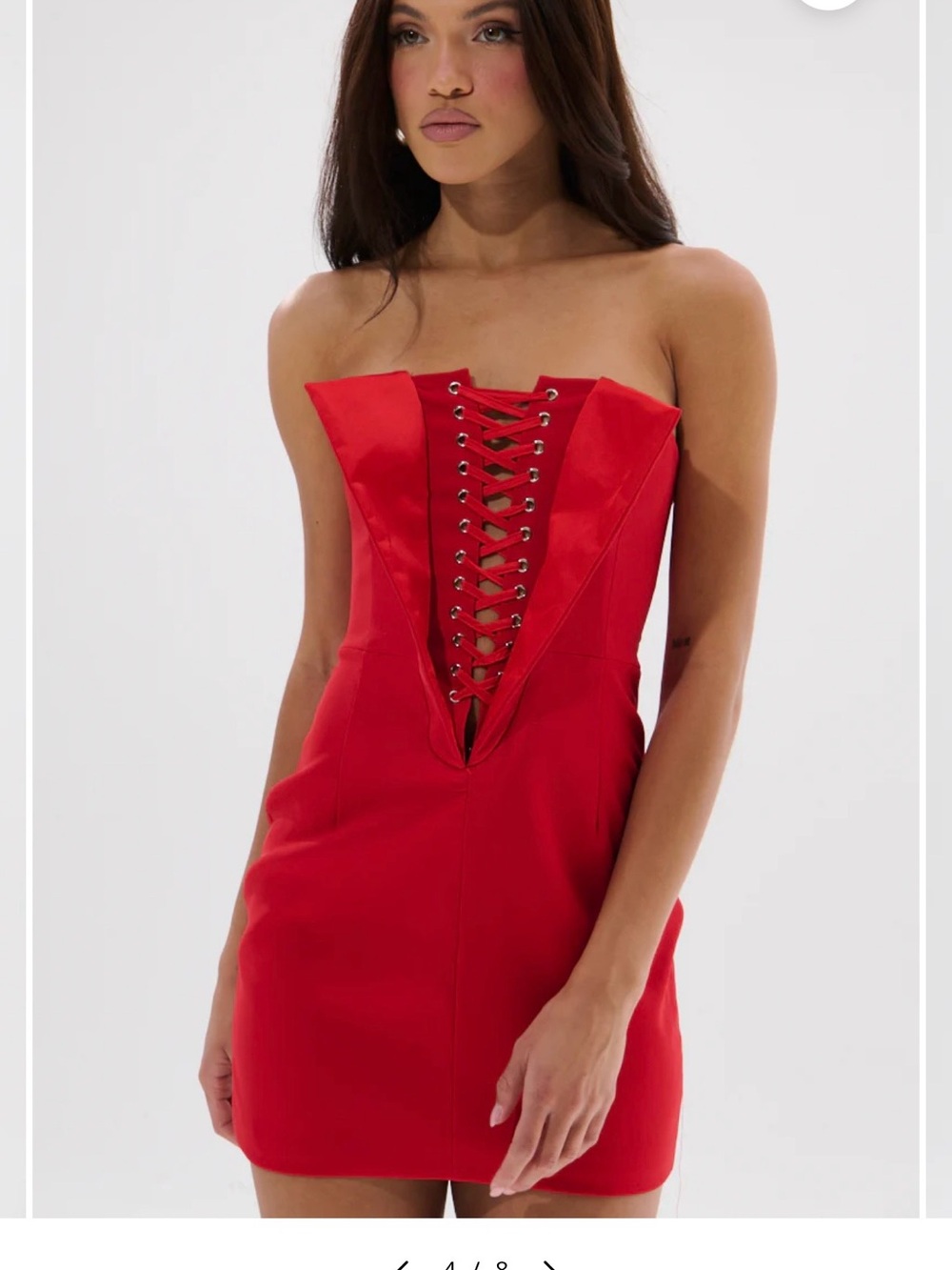AKIRA CHAUNTELLE LACE UP MINI DRESS Size MM